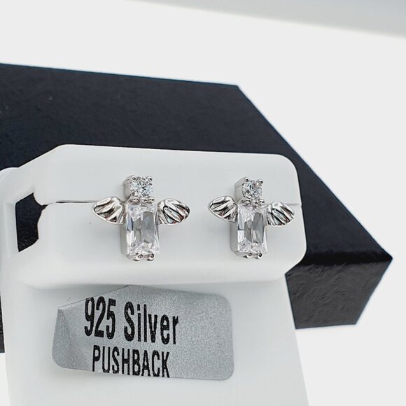 "925 sterling silver luxury CZ earrings for women/girls, Best for gift, … - Picture 9 of 10